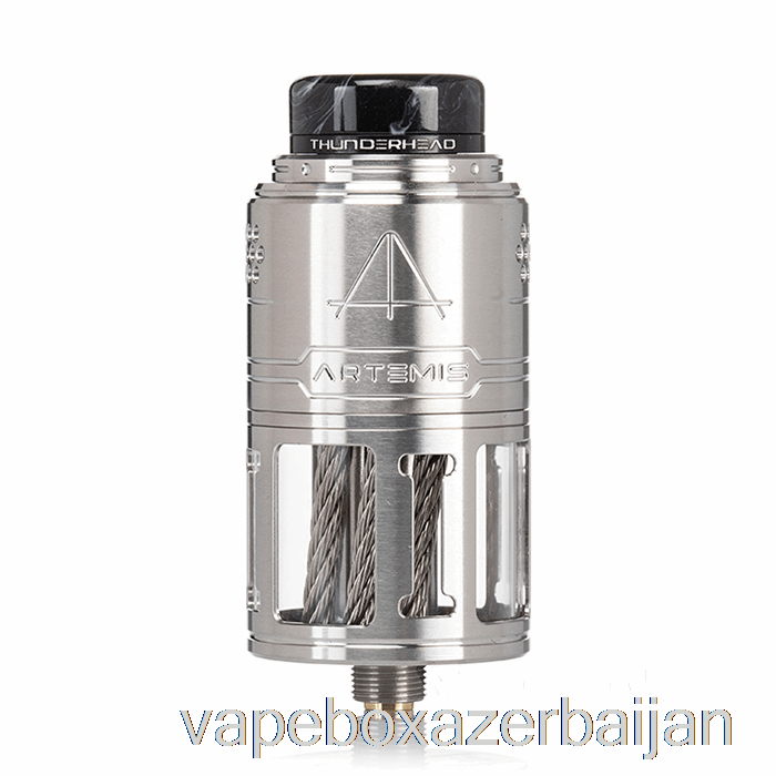 E-Juice Vape Thunderhead Creations Artemis V2 Top Coiler 25mm RDTA Silver